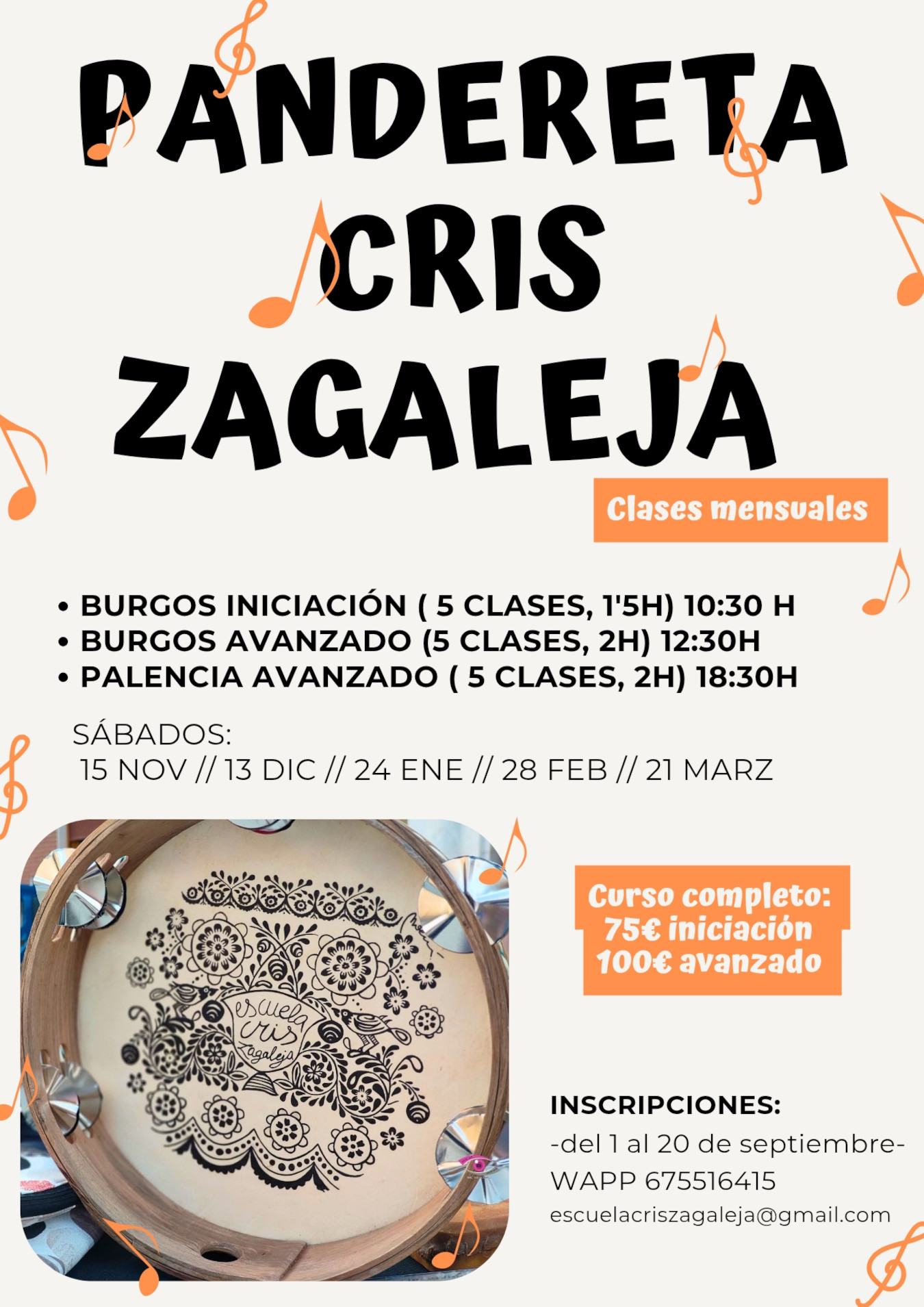 Clases mensuales Escuela Cris Zagaleja