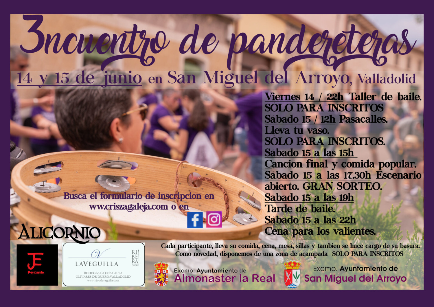 III Encuentro de pandereteras, 14 y 15 de junio en San Miguel del Arroyo