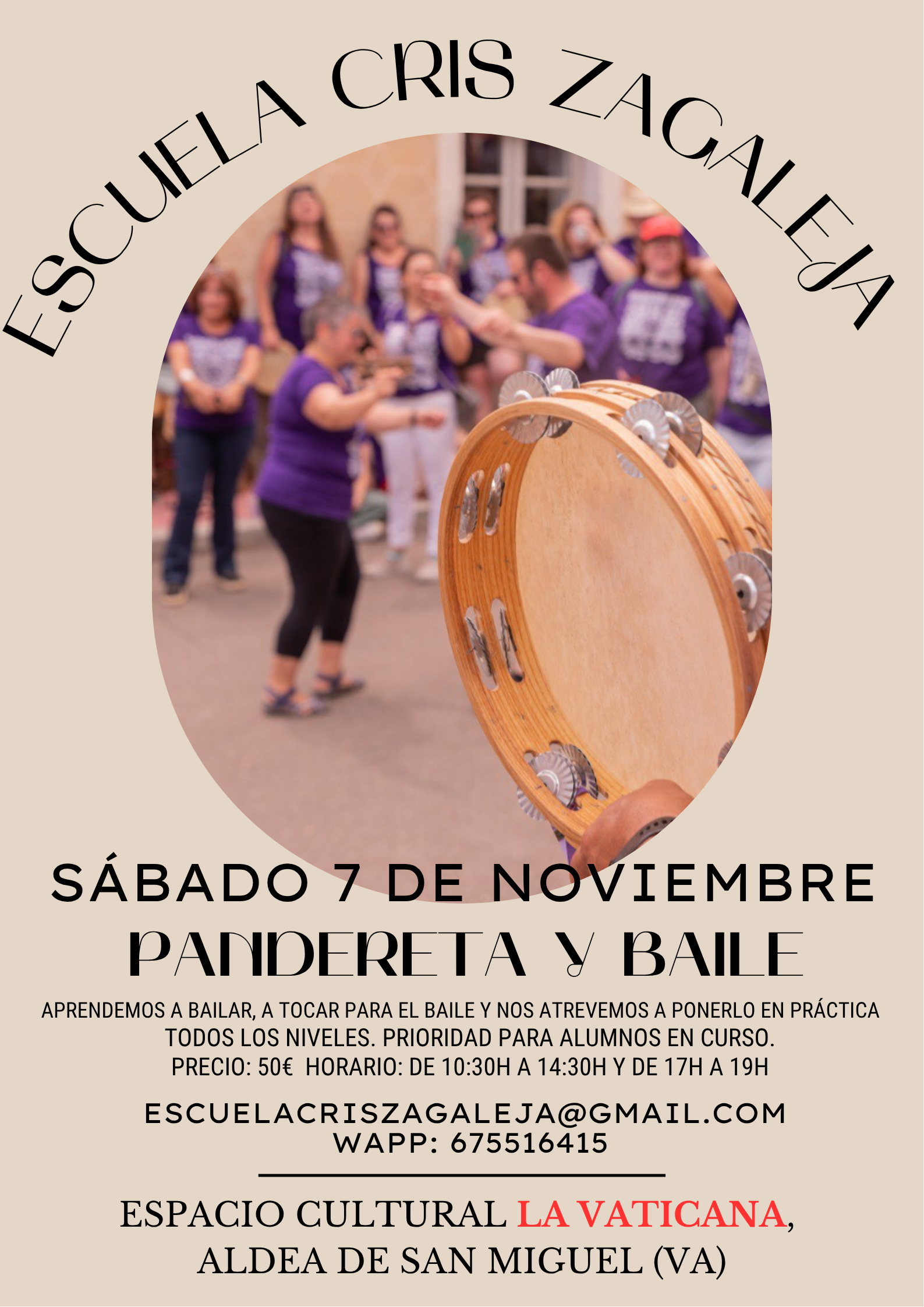 Curso intensivo de Baile y pandereta, 7 nov