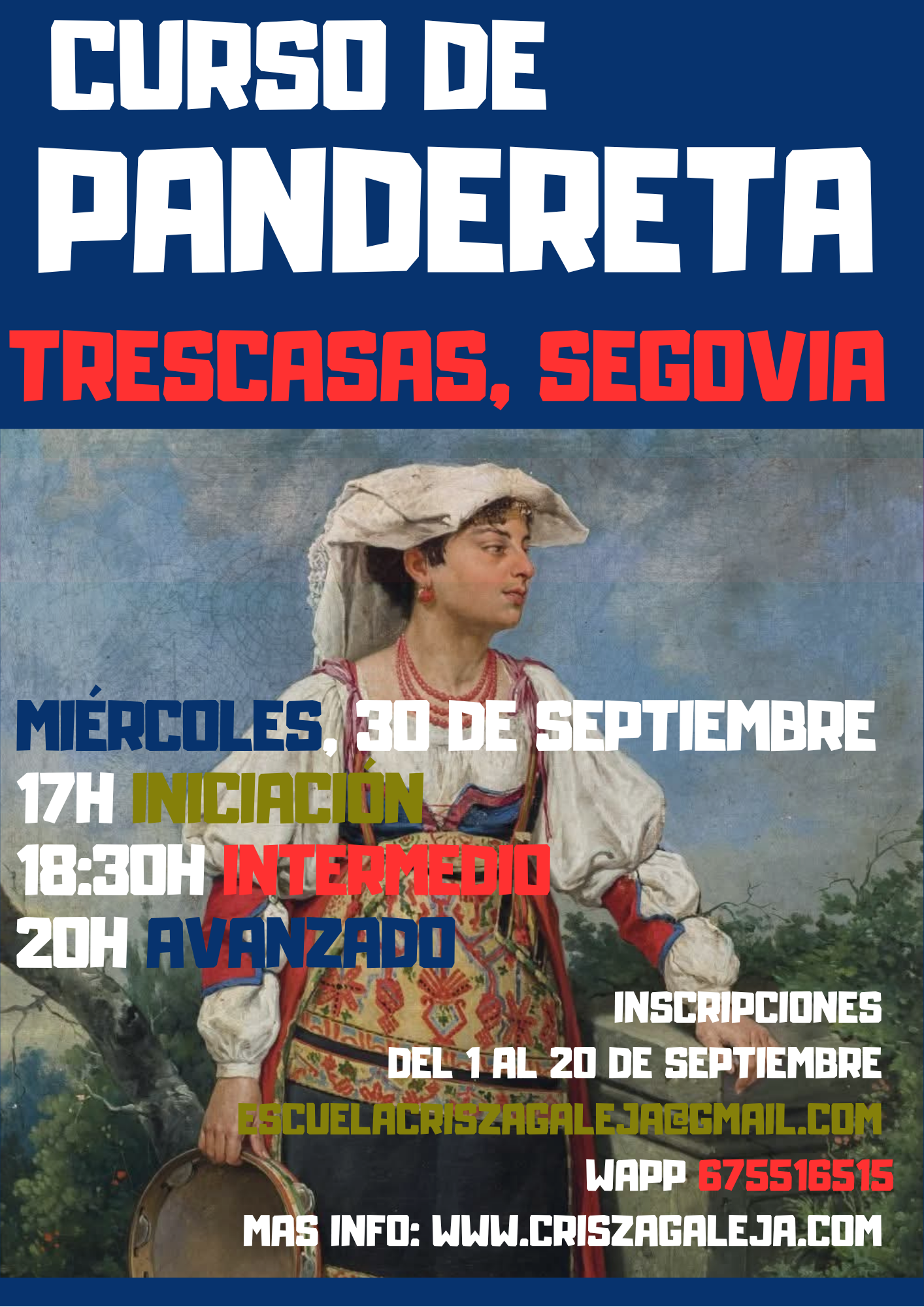 Curso de pandereta en Trescasas, Segovia 26-27
